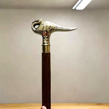 Antique Handle Hercule Poirot Swan Style Brass Walking Stick best Gift Item