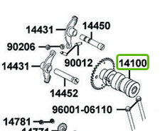 ARBRE À CAMES KYMCO MAXXER 300, MXU 300 14100-LDB2-E00 OEM