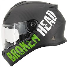Broken Head Racing-Helm Beproud Lumière Charbon Vert - Edition Limitée