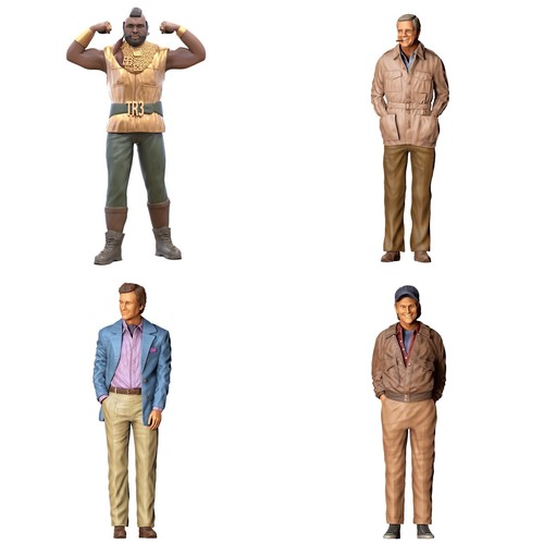 Set figurines résine - set, 4