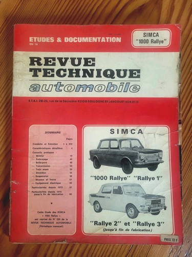 Revue technique automobile - revue,