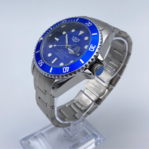 Montre acier quartz cadran - acier,