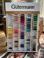 Gutermann Thread Display/Storage And Thread Lot Of 62 Spools Of Cotton Thread