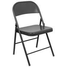 1x Noir Mat Chaise Pliante en