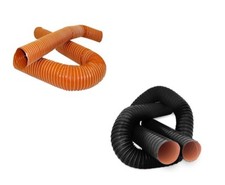 Black or Orange Silicone 2 Ply Air Ducting Flexible Air intake Brake Duct