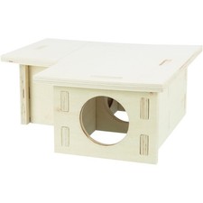 Maison emboitable 3 chambres 30 x 12x 30 cm pour grands hamsters, dègues