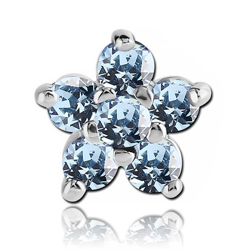 Fleur cristal pétales - cristal, 5