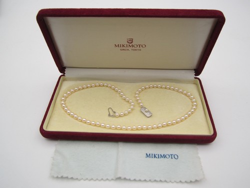 Vintage boxed mikimoto akoya - vintage,
