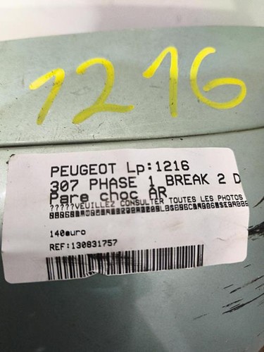 Pare choc arriere peugeot - choc,