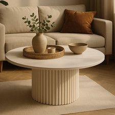 Table basse ronde striée |