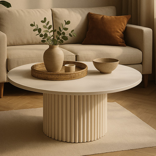 Table basse ronde - , striée