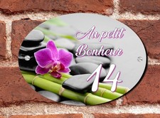 Plaque maison Zen spa personnalisée avec vos inscriptions