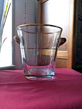 Vintage Lorraine Craft Crystal & Gold Champagne Bucket 21cm Tall NS