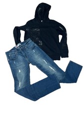 LOT GARCON   16 ANS OU HOMME MINCE  jean LEVIS 511 SLIM DESTROY + SWEATER DIESEL