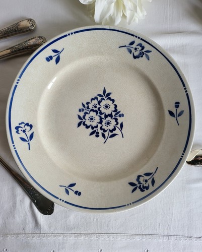 Grand plat rond faïence - plat, en