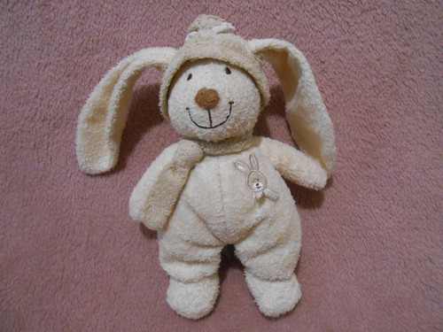Doudou lapin écru écharpe - , et