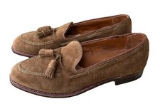 Alden Brown Tassel Suede Loafer Shoes Size 9 D
