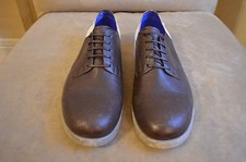DIESEL BROWN COLOR BLOCK WHITE BROWN PERFORATED LEATHER TIP OXFORDS SHOES 11 44