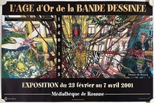 Poster GOLDEN AGE COMIC STRIP 2001 Exhibition - illustrated BOUCQ