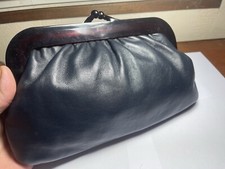 Sac À Main Pochette Cuir Bleu