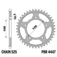 APRILIA MANA GT ABS 850 2011-2013 pignon arrière PBR pas 525 40 Dents Acier C