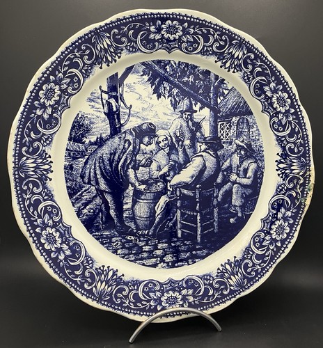 Boch belgium large round dish - belgium,