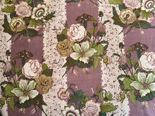 Vintage cotton fabric upholstery flowers wide 120 cm x h 155 cm C761