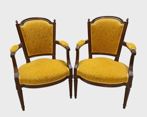 Paire fauteuils louis - paire,