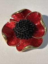 Broche Coquelicot, Rouge