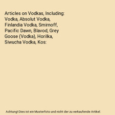 Articles on Vodkas, Including
