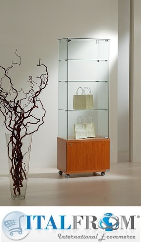 Vitrine avec armoire - vitrine,