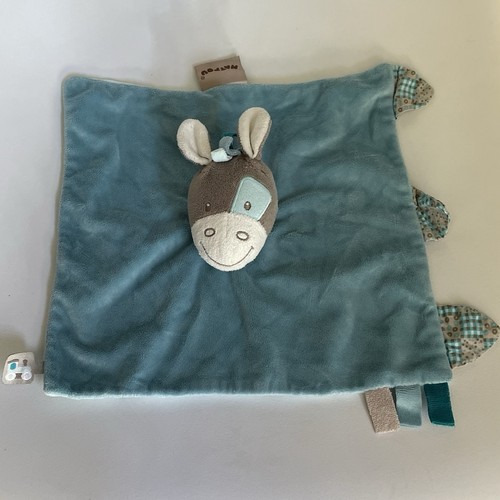 Doudou plat carré âne alex - doudou,