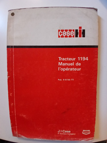 Case tracteur 1194 notice - 1194, :
