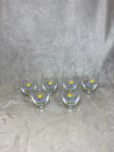 Lot verres ballon - 6, ricard