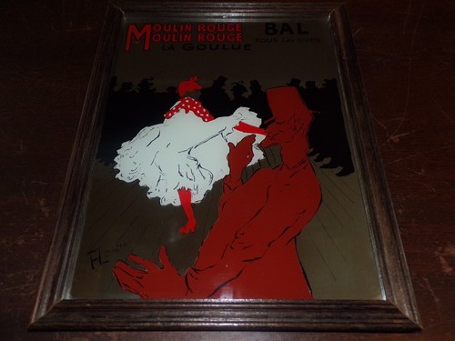 Cadre miroir moulin rouge - miroir,