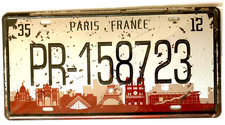 METAL plate iron advertising Paris - France interior decoration flat NEW