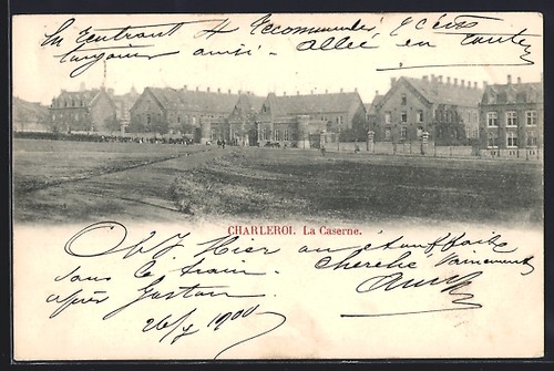 Cpa charleroi caserne - charleroi,, 1900