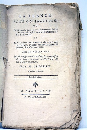 Livre ancien linguet economie - ancien,