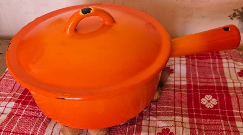Casserole vintage orange - -,