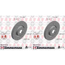 2x ZIMMERMANN Disques de Frein