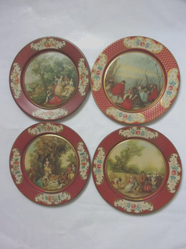 Assiettes métal vintage les - assiettes,