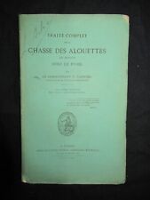 LIVRE 1866 CHASSE DES ALOUETTES AU MIROIR AVEC LE  FUSIL COMMANDANT P GARNIER