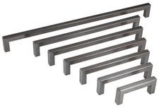 Poignées de Meubles Inox Carré 10x10 MM Barre Cuisine Tiroir