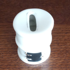 Superbe ancienne tire lire à casser en faïence forme petit poêle à bois