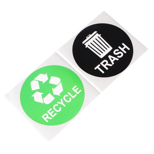 Reusable pvc trash can sticker - reusable,