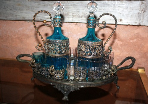 Cave liqueur plateau miroir - à,