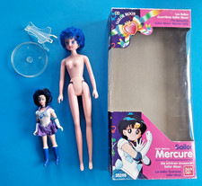 SAILOR MOON MERCURE poupée nue Édition 1992 Bandai dans sa boîte d'origine 38298