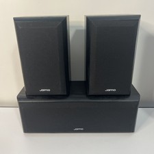 Jamo S 40 Cen Center Channel & S 402 Left Right Speakers Black Wired