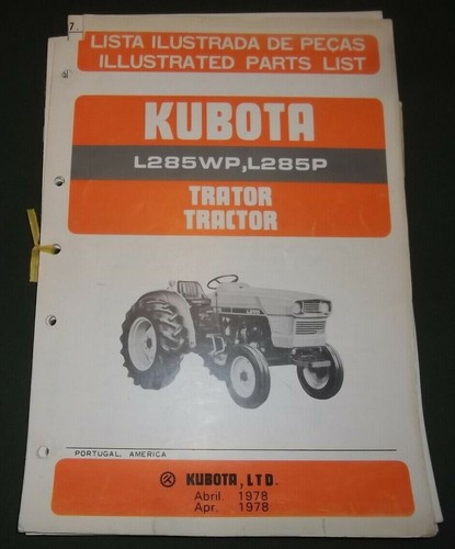 Kubota l285wp l285p manuel - l285p,