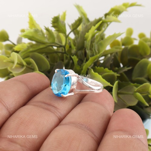 Bague solitaire argent 925 - en,